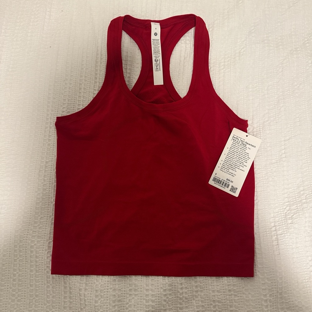Lululemon Dark Red Swiftly Tech Racerback Tank 2.0 Race